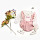 Sanlutozбоди для новорожденных девочек; Хлопковая одежда для малышей; Милое детское боди принцессы с длинными рукавами