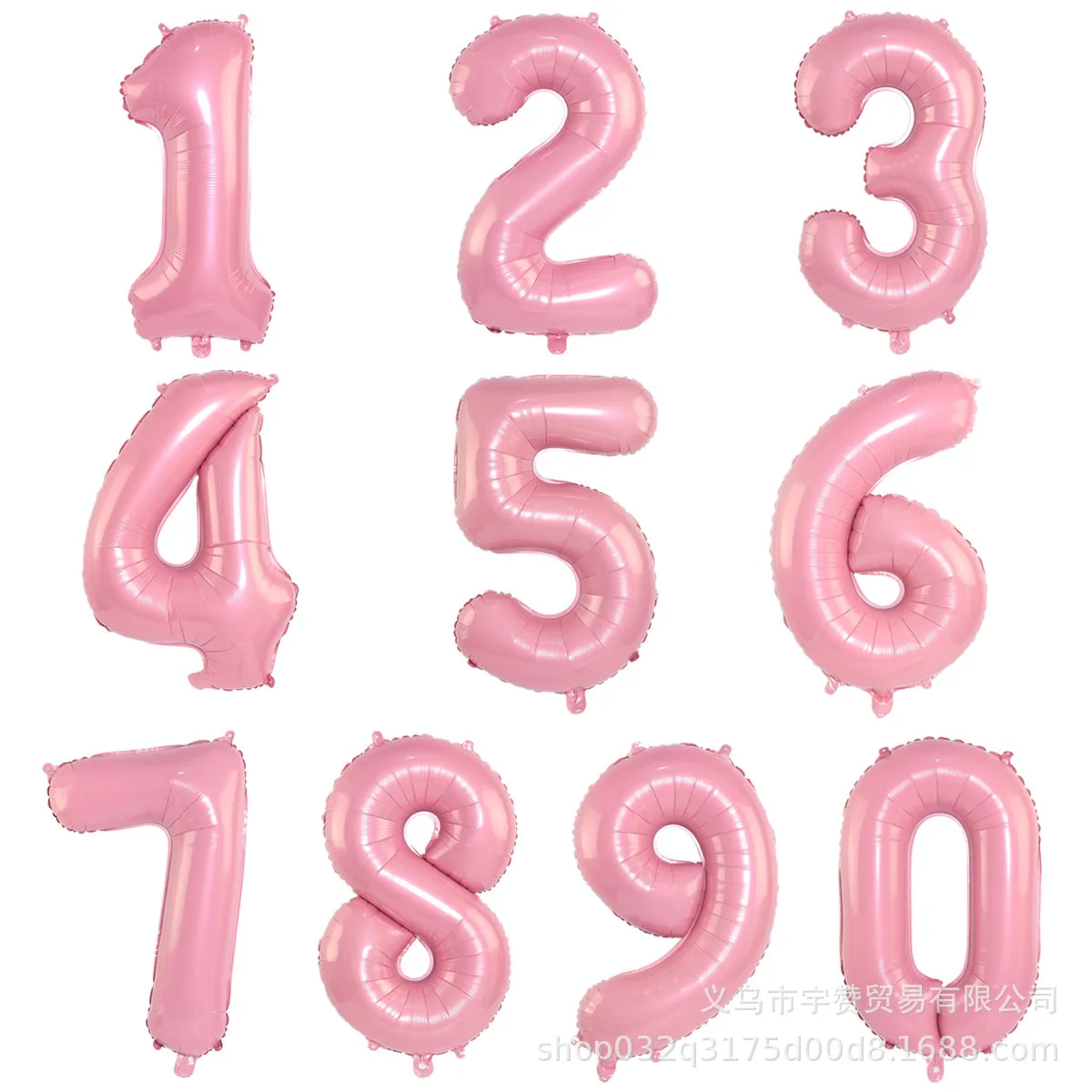 

32-inch Pink Digital Aluminum Balloon 5-piece Set for Girls Birthday Party Wedding Decoration
