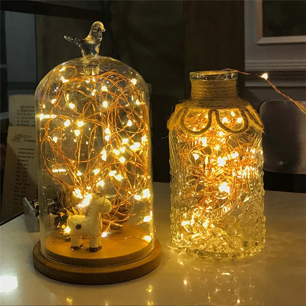 

50LED USB Fairy Lights 5M Copper Wire String For Indoor Outdoor Remote Control 8 Lighting Modes