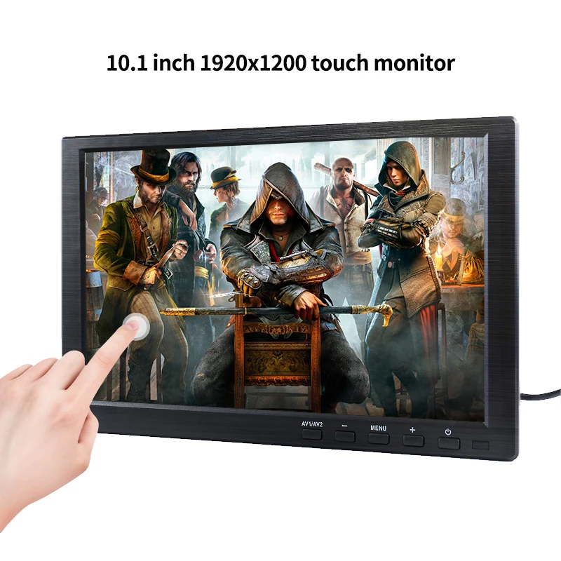10 1 дюймовый HD сенсорный монитор BNC VGA HDMI вход для PS5/PS4 CCTV видеонаблюдения с