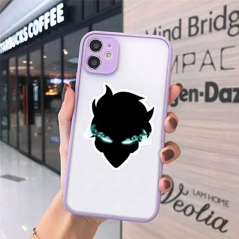 

leveling cute cartoon Bear warrior Phone Cases Matte Transparent for iPhone 7 8 11 12 s mini pro X XS XR MAX Plus cover funda