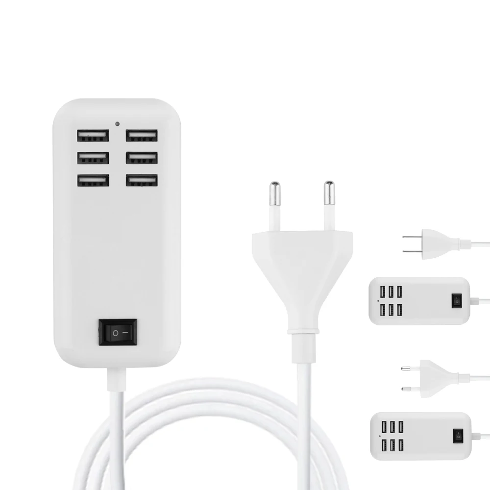 Зарядное устройство с 6 USB-портами 5 В 20 Вт | Электроника