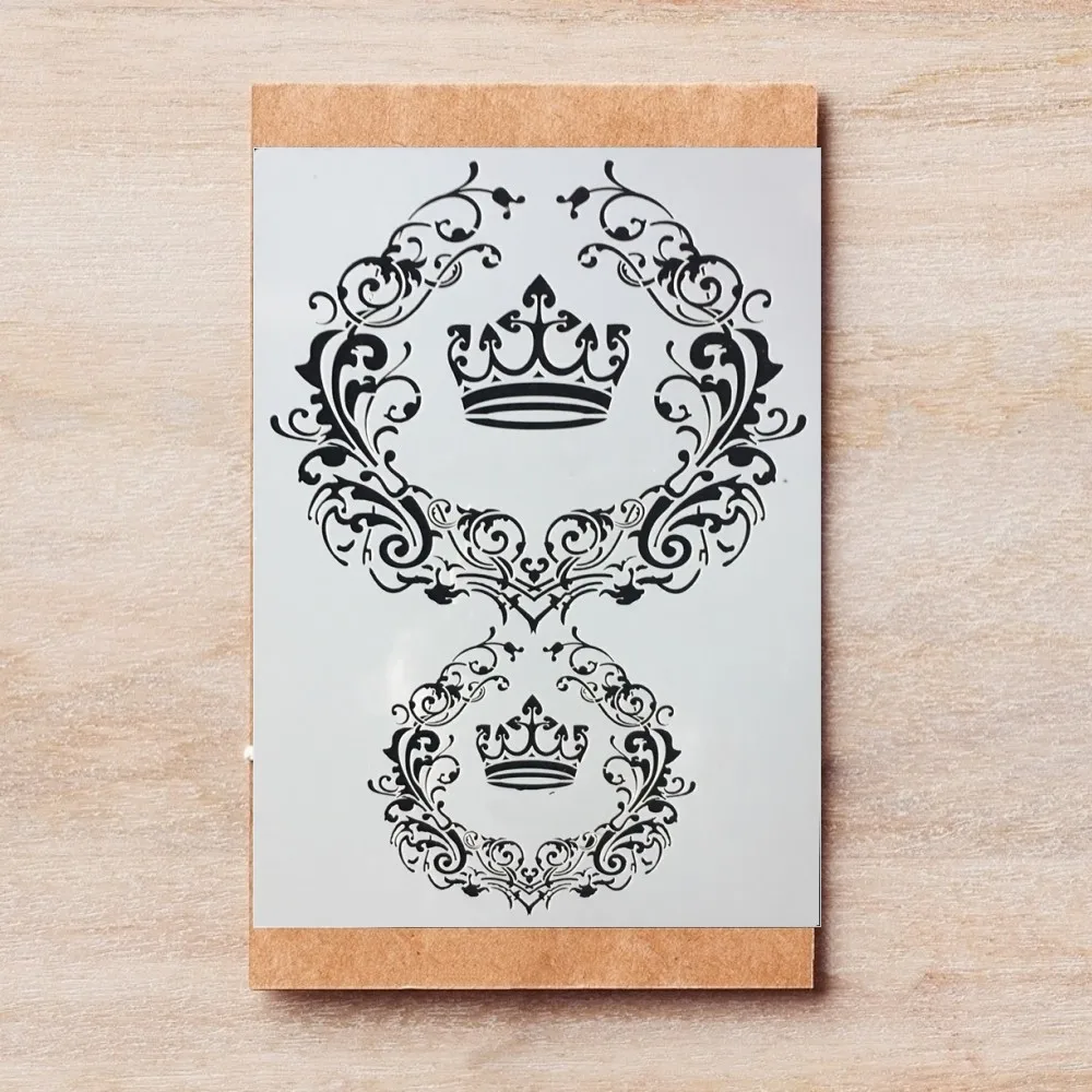 

A4 29cm Vintage Crown Garland Art DIY Layering Stencils Wall Painting Scrapbook Coloring Embossing Album Decorative Template