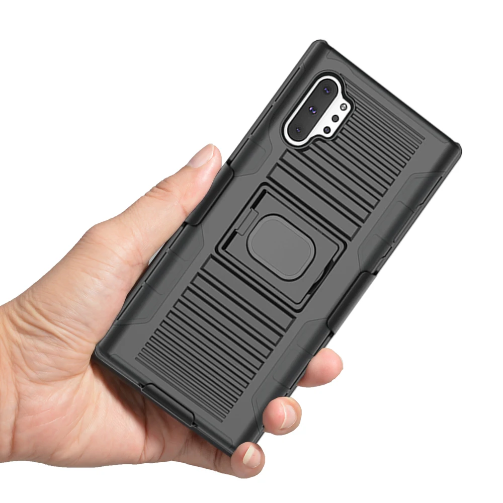 Чехол для телефона samsung Note 10 + полный защитный чехол кольцо держатель Зажим ремня