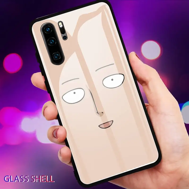 

Cartoon Anime One Punch Man Phone Case For Huawei P9 10Plus 20PRO P30 Lite Back Cover Tempered Glass Cases For NOVA 3E Series