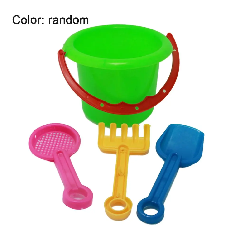 4 шт. новинка набор мини пляжных игрушек ведро для песка ведра с лопатой грабли