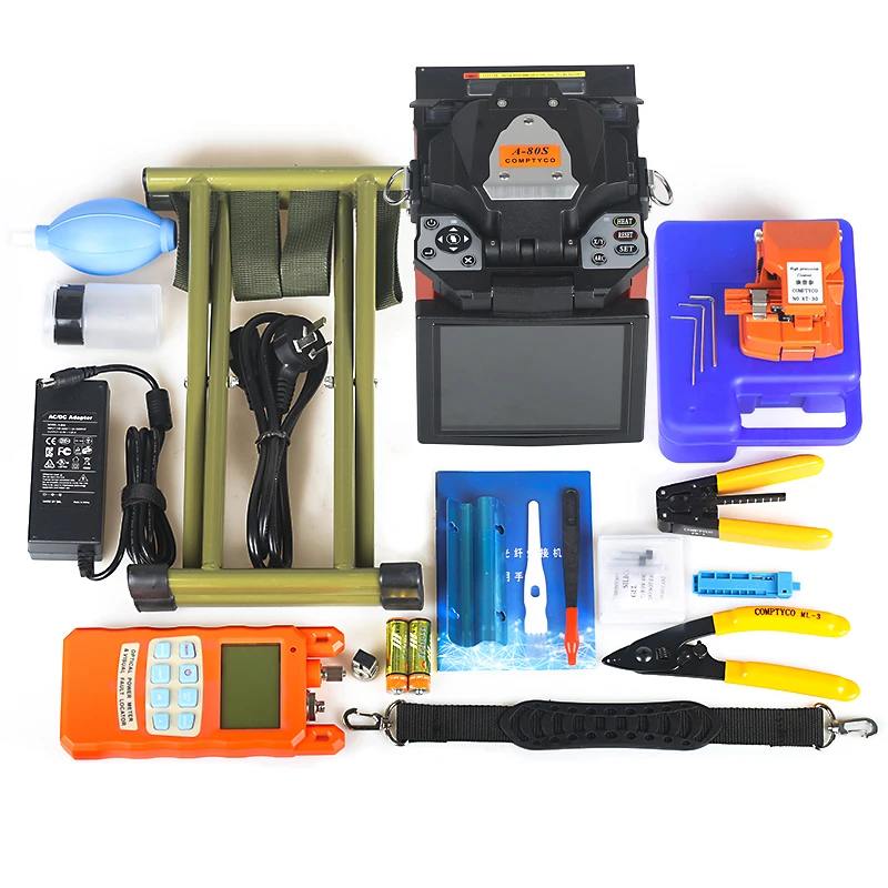 Желтовато оранжевый автоматический сварочный аппарат для оптоволокна