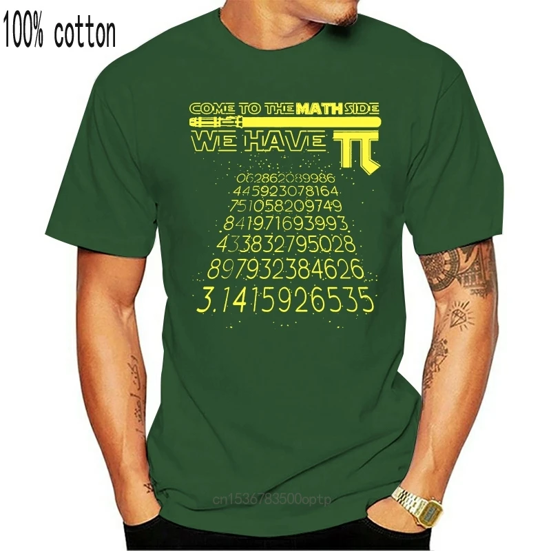 

New Come To The Math Side We Have Pi Cool Pi Day Customized T-Shirt Brand 2021 2021 Summer Mens Short Sleeve Cool Casual T Shirt
