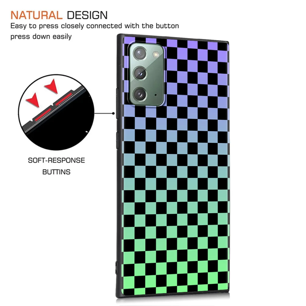 

Phone Case For Samsung Galaxy Note 20 10 Plus Lite Ultra Soft shell for SAMSUNG GALAXY 9 8 Silicon Checkerboard Plaid Checked