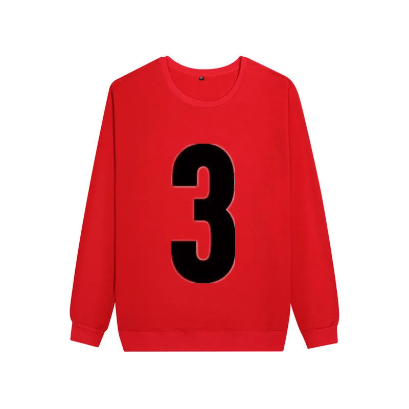

Lucky Number 3 Sweatshirt Harajuku Japanese Anime Streetwear Hip Hop Harajuku Pullover Loose Clothes Casual O-neck