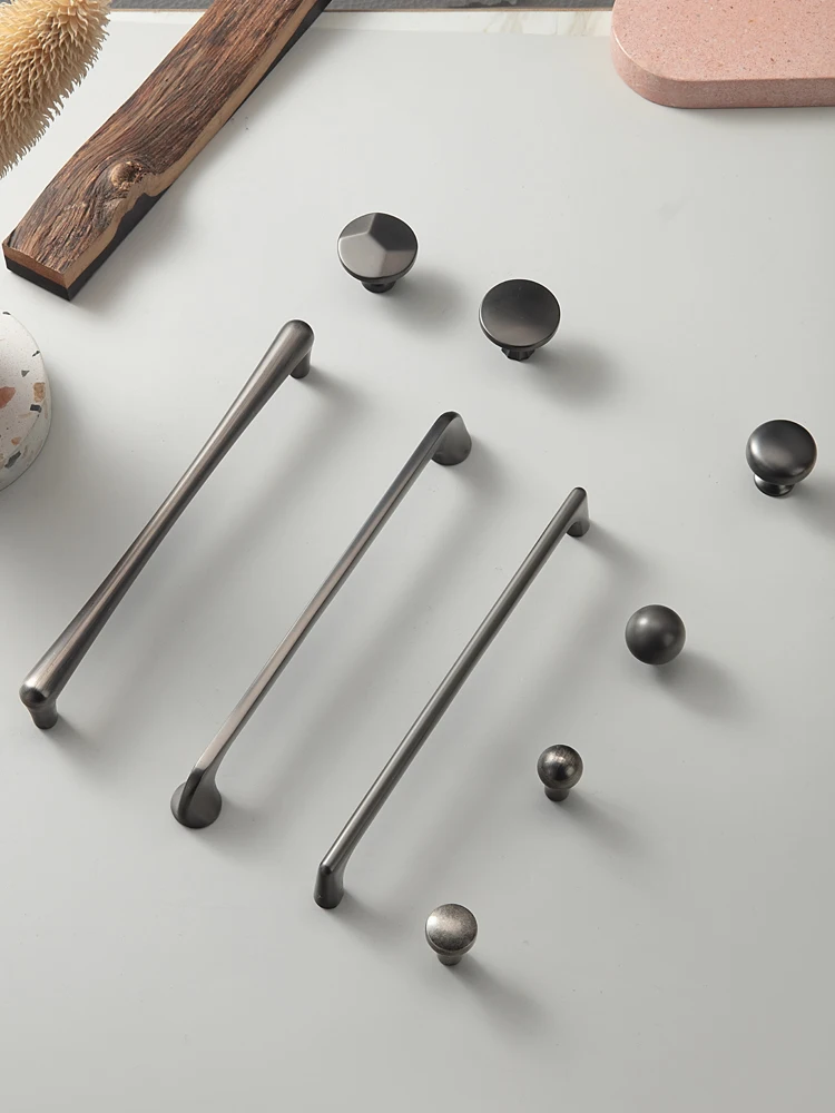 Современный карпатских серый матовый ручка шкафа Кухня дверные ручки дверная