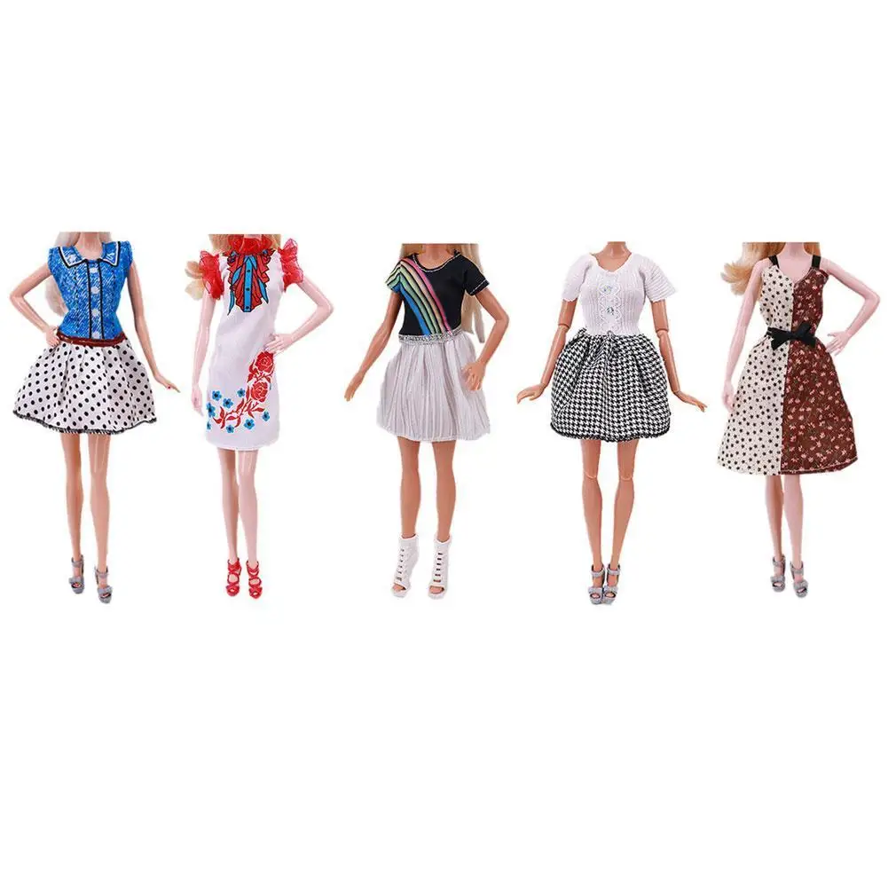 

Платье короткая юбка комплект; Модная повседневная одежда; Одежда ручной работы для девочек DIY аксессуары игрушки