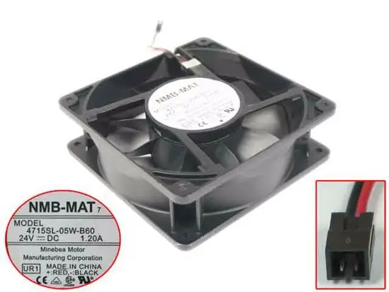 NMB MAT 4715SL 05W B60 UR1 UR2 DC 24В 1.20A 120x120x38 мм 2 проводной Вентилятор охлаждения