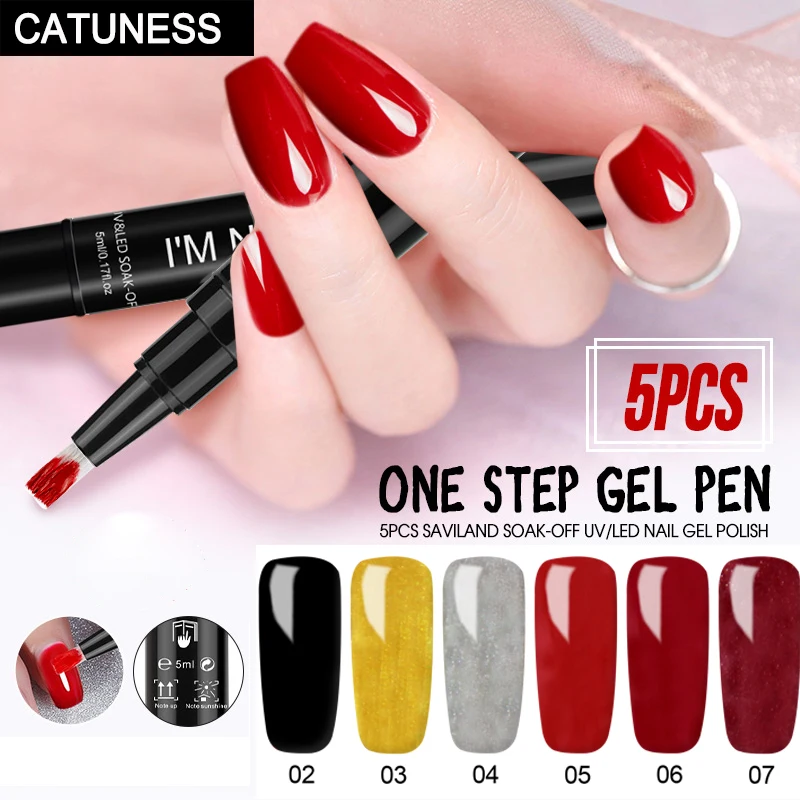 Мягкий одношаговый Гель лак для лампы 3 в 1 цветной ногтей ручка блестящий