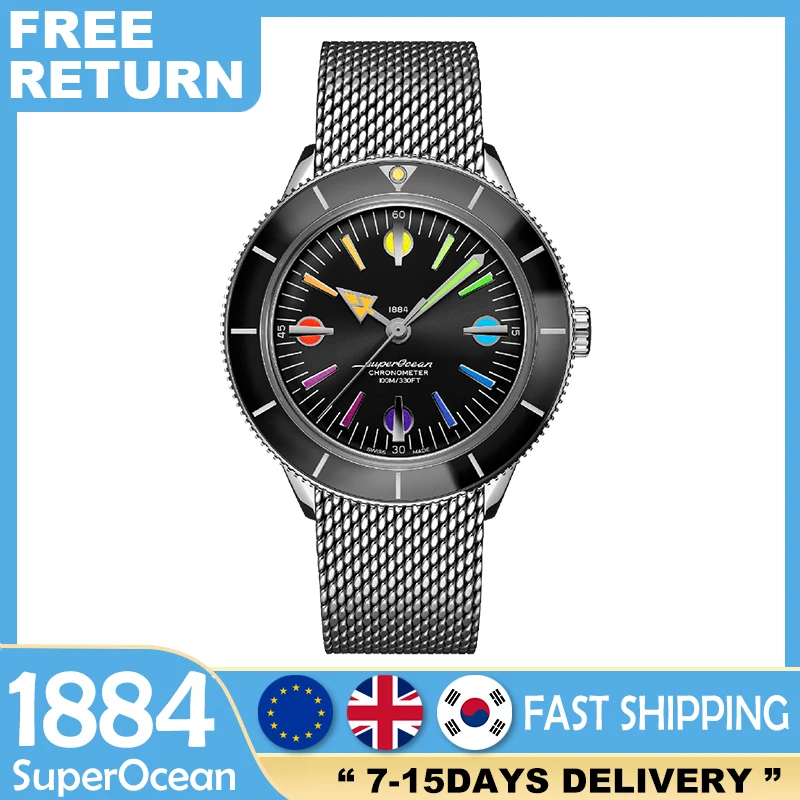 SuperOcean наручные часы Реплика роскошных топовых брендов автоматические
