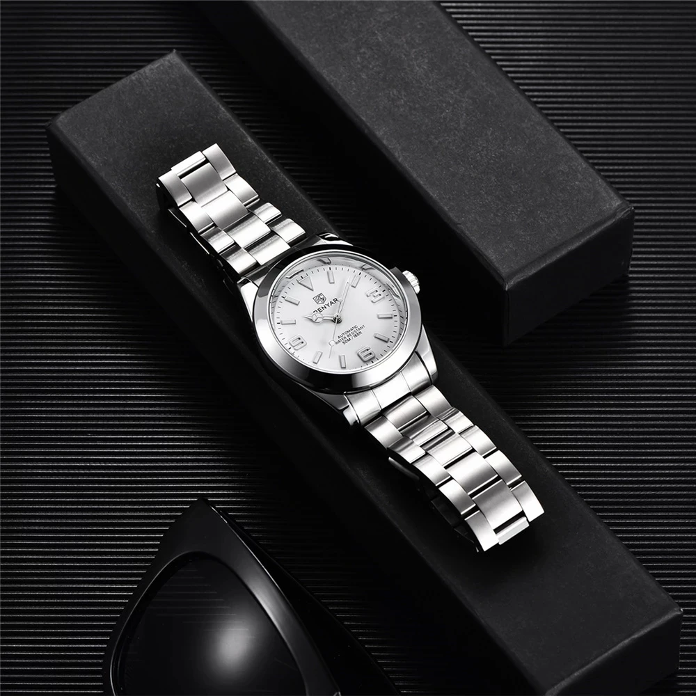 

BENYAR Men's Watch Top Luxury Brand Automatic Mechanical Watch Men's Business Stainless Steel Waterproof Wristwatches Men's Gift