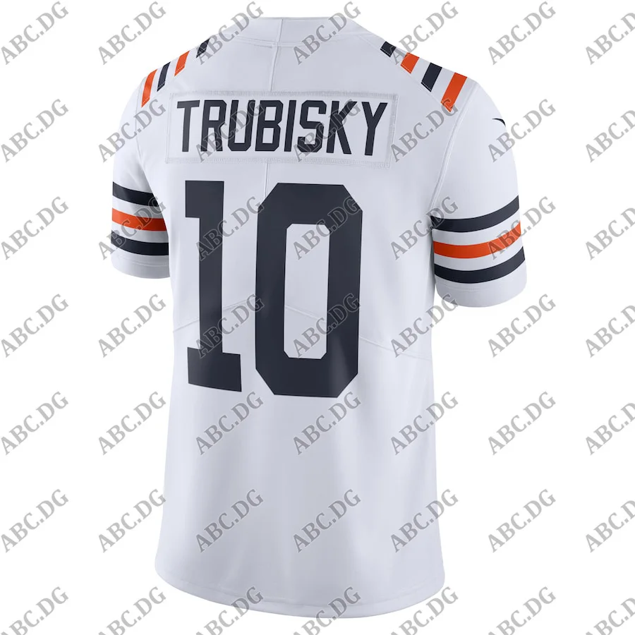 Customized Stitch Jersey Men Women Kid Youth Chicago Mitchell Trubisky White 100th Season Alternate Classic Limited | Спорт и