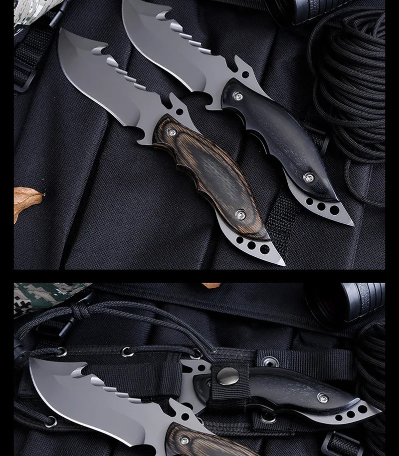 Стальной нож для выживания 440C Тактический Многофункциональный резец с