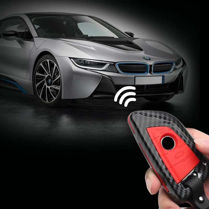 Модный чехол для автомобильного ключа из АБС-углеродного волокна Чехол BMW 1 2 3 4 5 6 7