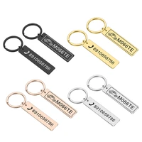 two sides customized keychain for car logo plate number personalized gift for girlfriend boyfriend anti lost keyring key chain