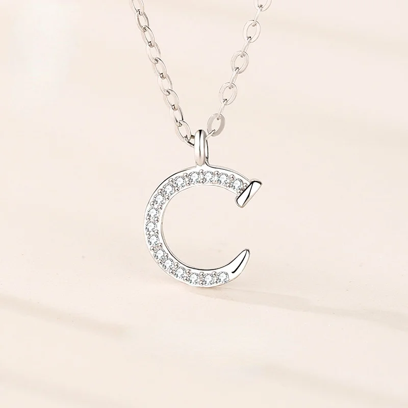 

Original Design S925 Sterling Silver Full Diamond Nail Necklace Female Cold Wind New Light Luxury Simple Clavicle Chain