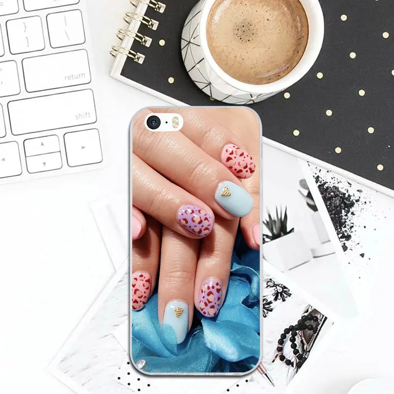 Лак для ногтей эмаль цветной чехол телефона из мягкого силикона ТПУ с рисунком