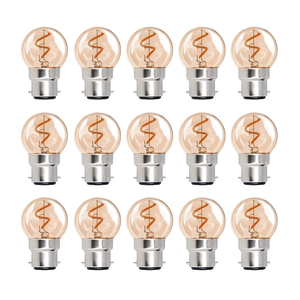 Mini Ampoules LED de Rechange pour Lampe d'Extérieur G40 à Bayonette B22  Filament en Spirale  1 W