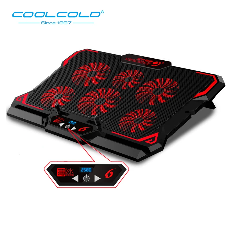 Кулер COOLCOLD для ноутбуков с двумя USB-портами охлаждающий вентилятор шестью