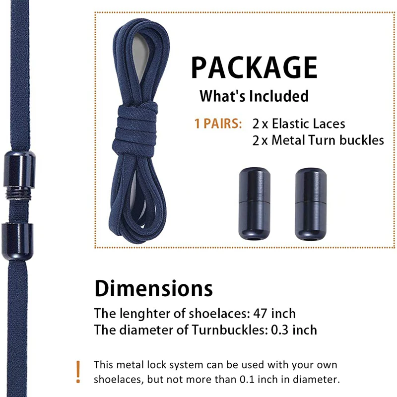 1 Pair 21 Colors No Tie Shoelaces Round Color Metal Lock Elastic Shoelace General For Children And Adults Sneakers Lazy Laces