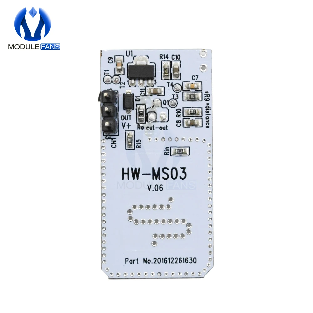 HW-MS03 Microwave Radar Sensor Module 2.4GHz to 5.8GHz Radar Motion Sensor Board Sensor Switch for Arduino