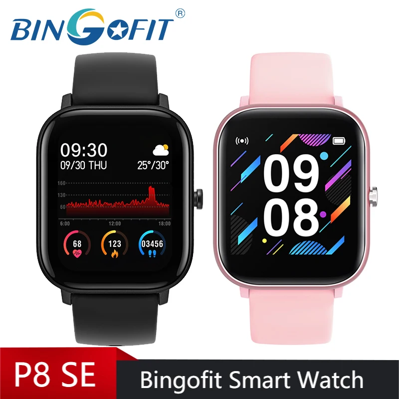Bingofit P8 SE часы Lite Смарт-часы с Bluetooth умные Водонепроницаемый P20 для мужчин и женщин