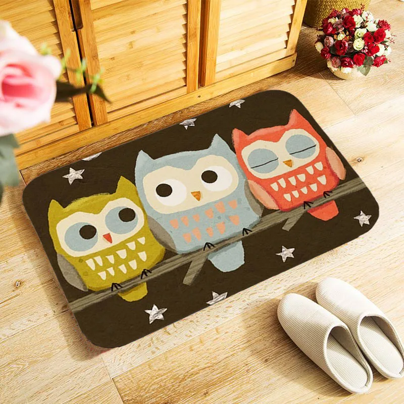 3 с милыми совами коврик рисунком дома декоративные напольные на полпути дверной