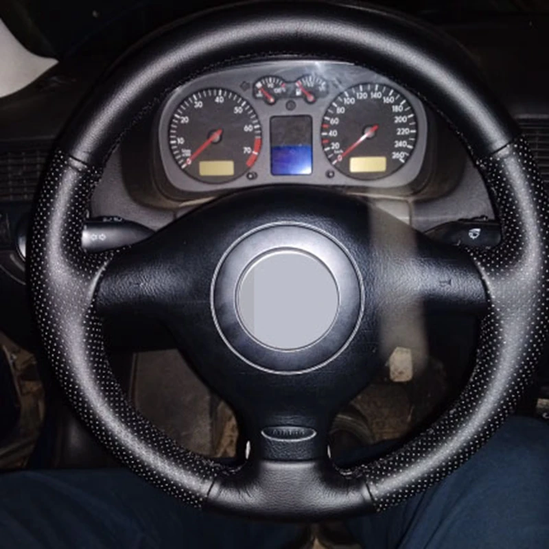 Чехол на руль из мягкой искусственной кожи для Volkswagen VW Passat B5 Golf 4 1996 2003 Polo 1999 2002 Seat