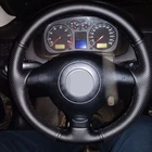 Чехол на руль из мягкой искусственной кожи для Volkswagen VW Passat B5 Golf 4 1996-2003 Polo 1999-2002 Seat Leon 1999-2004