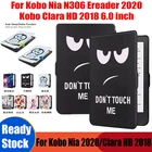 Кожаный чехол-книжка для Kobo Nia N306, 2020 дюйма, с рисунком