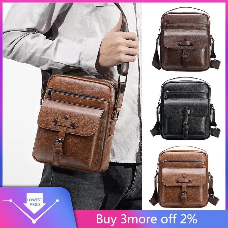 Простой портфель в горошек деловые мужские винтажные сумки на плечо через ретро