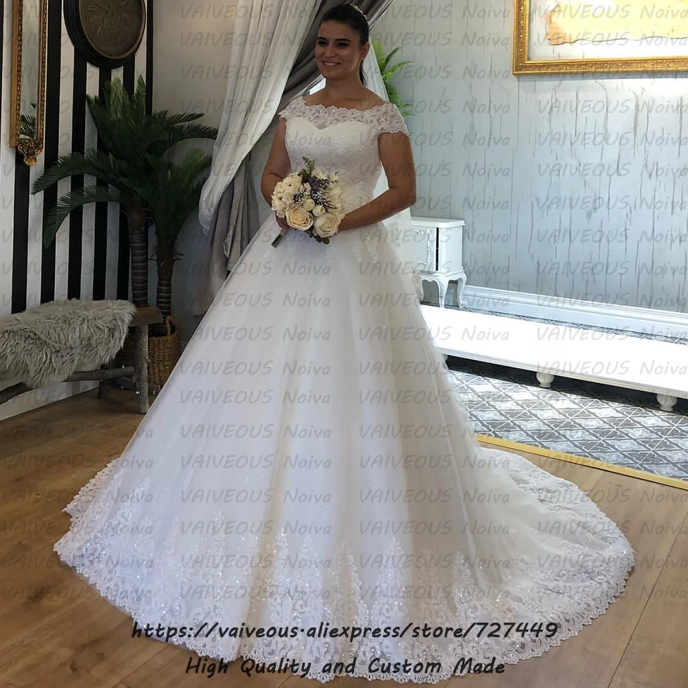 Vestido Noiva Африканские свадебные платья Романтический Кружевной вышитый бисером тюль свадебное платье Robe de Mariee Плюс Размер свадебное платье es