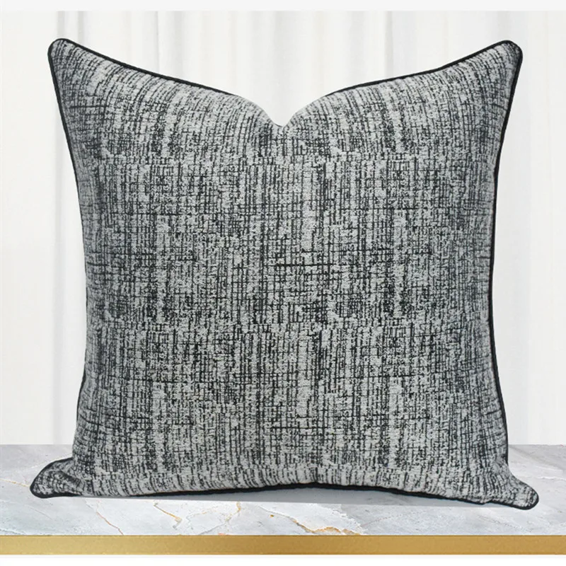 

Luxury Pillowcase Dark Gray Abstract Designer Throw Pillow Cover For Sofa Livingroom Christamas Cushion Cover Home Decoration