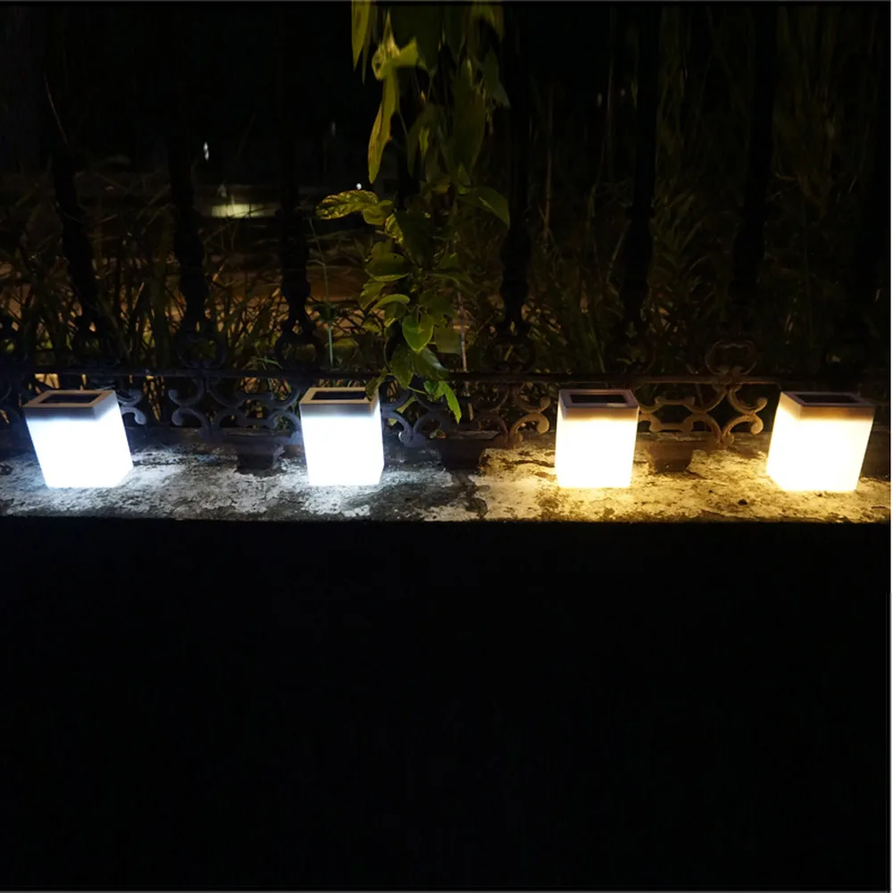 

Solar Light Outdoor Fashion Square Solar Wall Light Garden Lights Fence Lamp Camping Lamp Bar Table Lamp