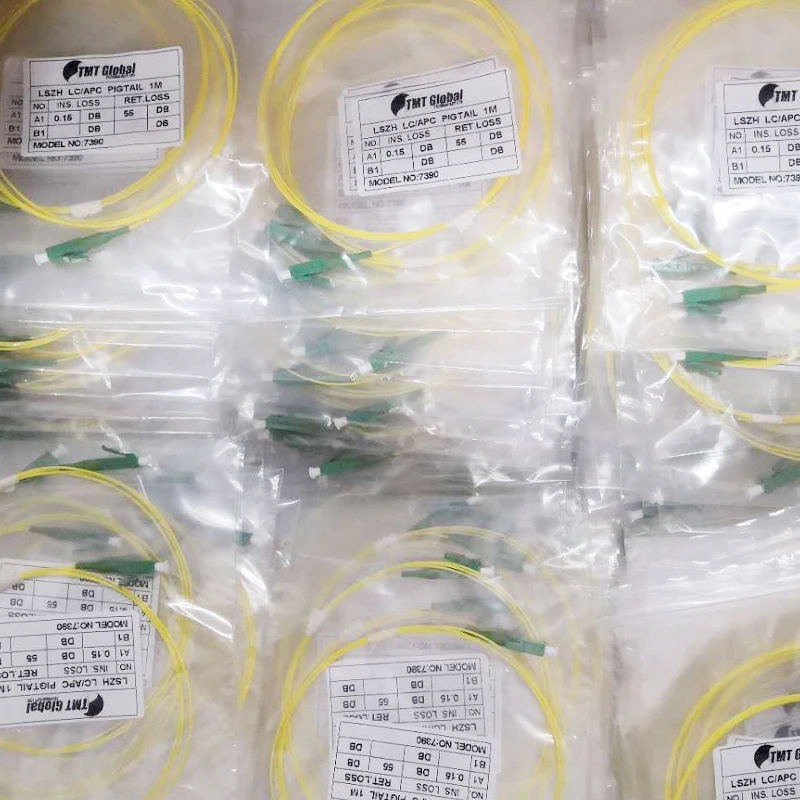 20PCS/LOT LC/UPC Fiber Optics Patch Cord Pigtails Simplex 0.9mm Single Mode 1 Cores LC APC Jumper 1.5M