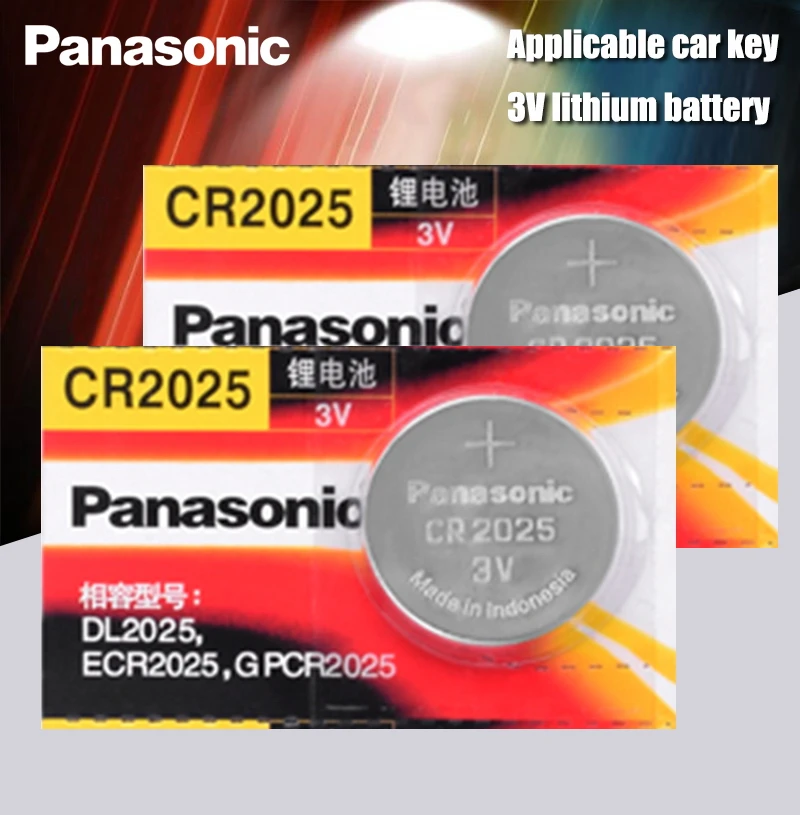 Panasonic оригинальный cr2025 аккумуляторы таблеточного типа 2 шт./лот cr 2025 3V литиевая