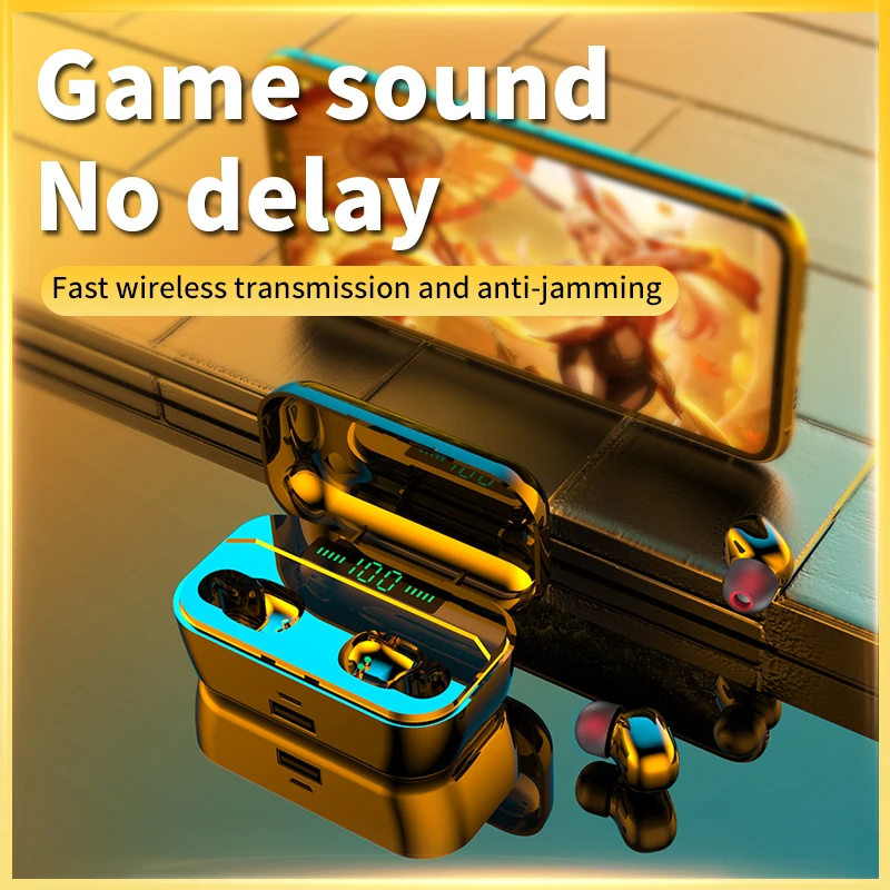 TWS стереонаушники G6S с поддержкой Bluetooth 5 0 и зарядным футляром на 2200 мА · ч|Наушники