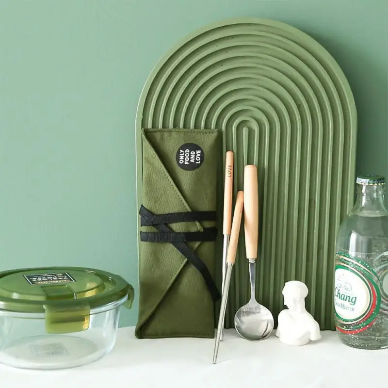 Портативная посуда палочки для еды ложка набор деревянных палочек из