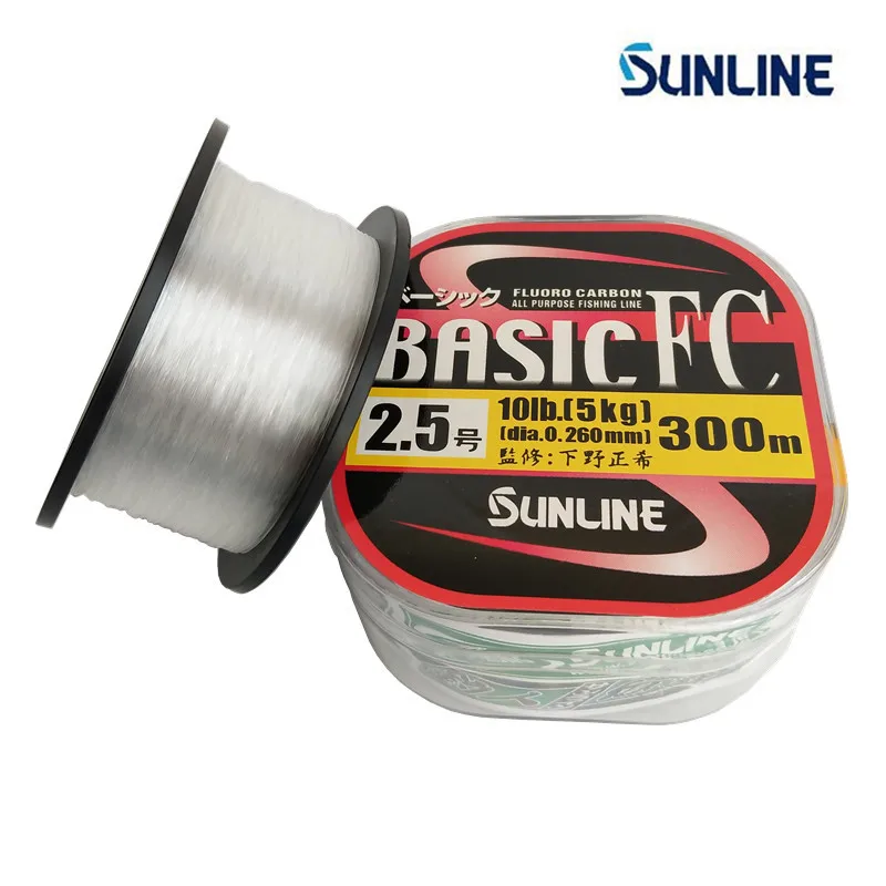 SUNLINE Basic FC 300/225 метров 2 20LB фторуглеродная или углеродная леска для японской