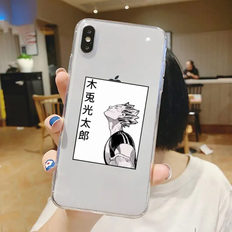 

Oya Haikyuu Love Volleyball Phone Case Transparent soft For iphone 5 6 7 8 11 12 s c se plus mini x xs xr pro max shell