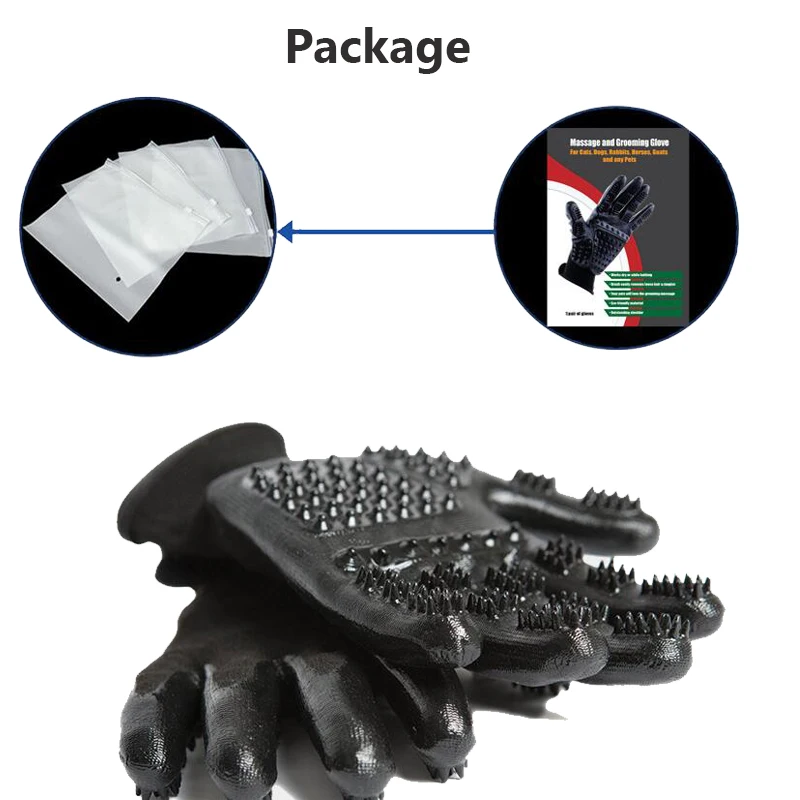 ПЭТ для ухода и чистки перчатка щетка шерсть перчатки вычесывания кошки собака