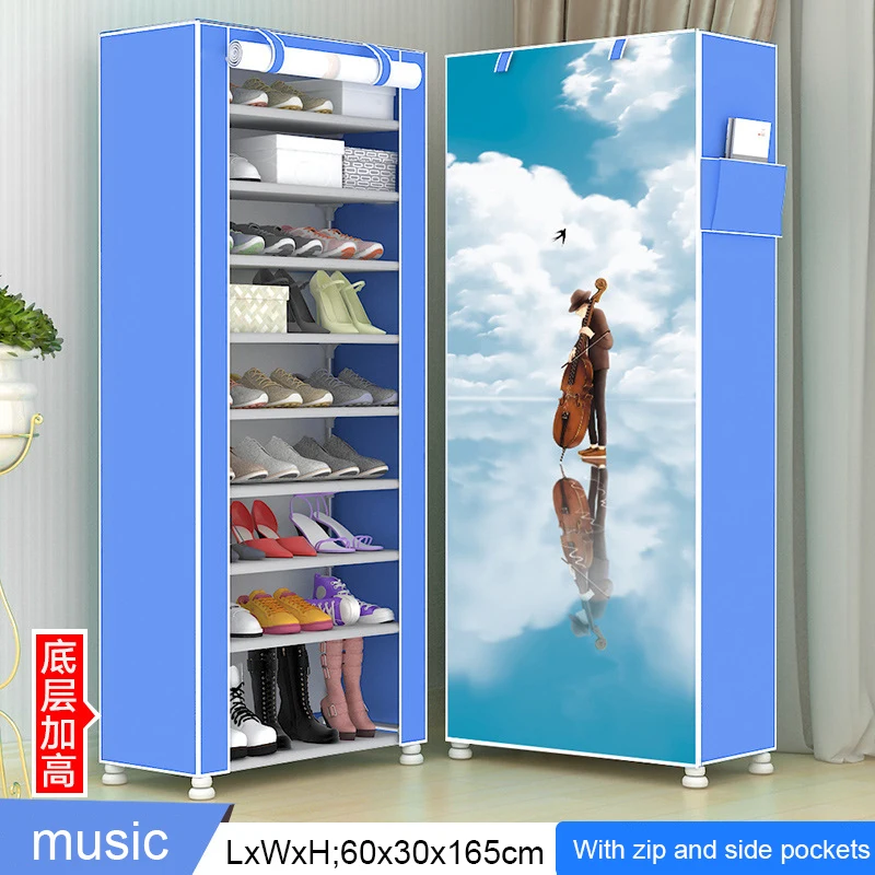 Многоуровневая стойка для обуви органайзер из нетканого материала гостиной