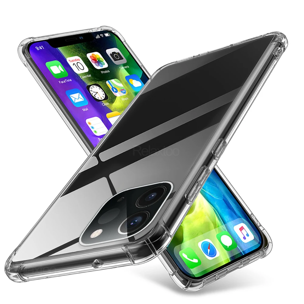 transparent shockproof case for iphone 12 mini 11 pro max aifone aifon x xs xr 6 6s 7 8 plus se 2020 silicone cover coque funda free global shipping