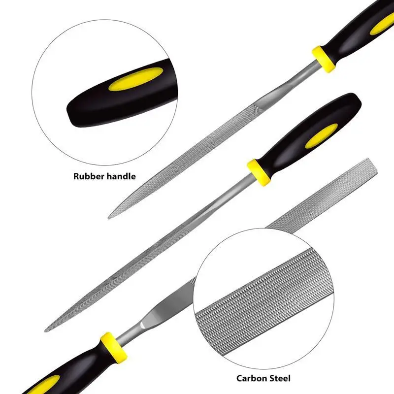 

140/160/180mm Mini Metal Rasp Needle Files Set Wood Carving Tools for Steel Rasp Needle Filing Woodworking Hand File Tools