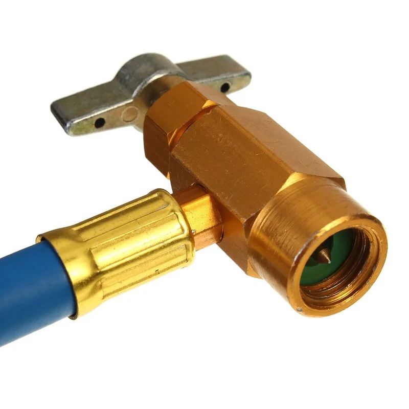 

100psi Air Conditioning Recharge Hose with Pressure Gauge AC R134A 1/2 Inch Refrigerant Recharge Measur Hose Gauge